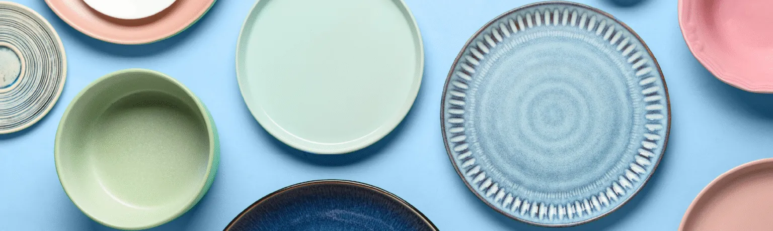 Plates on a table
